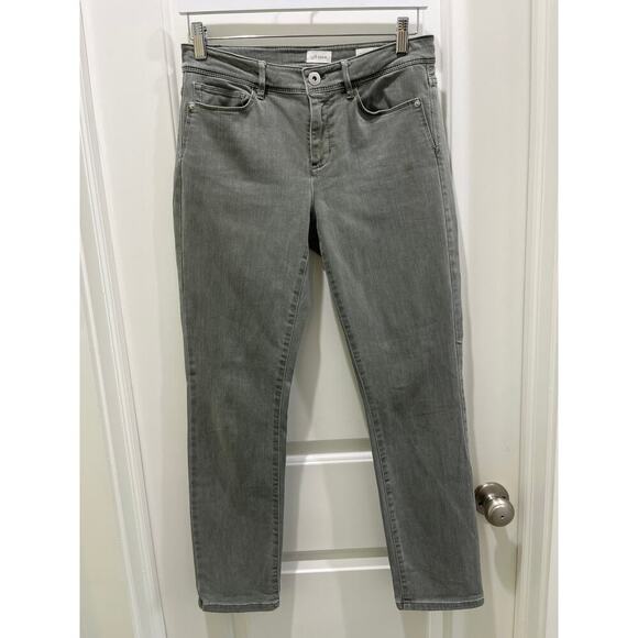 J. Jill Denim Authentic Fit Slim Ankle Gray Jeans  Sz 4 - Picture 2 of 7